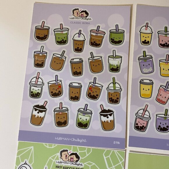 Hubman And Chubgirl Boba & Plants Stickers Set - Picture 2 of 7